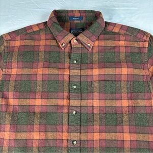 Pendleton Men's Mason Plaid Shirt - Green and Red XL